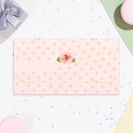 Money envelope "Congratulations!" bush roses, 18.5 x 8.5 cm-2