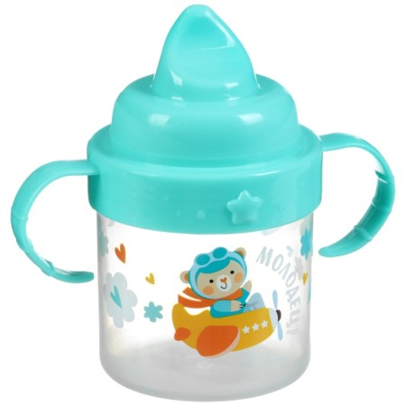 Children's player with hard -nose “Bear”, 150 ml., With pens, Biryuzovoy color-2