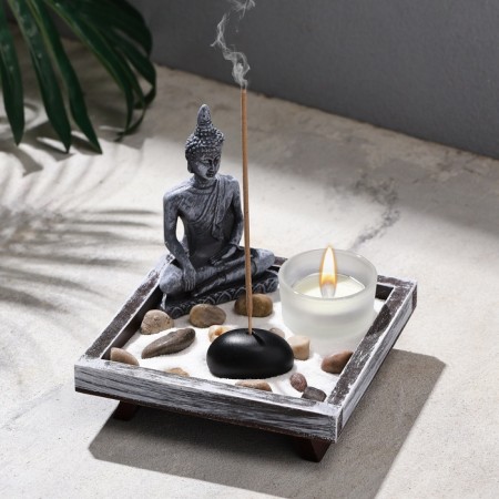 Garden of Stones with a stand for incense "Dream", 12.5x12.5x13cm, concrete