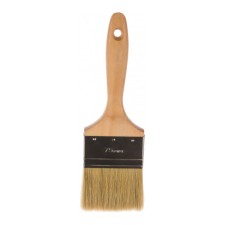 Brush flat bison 01005-075, light natural bristles, wooden pen, 3 ″/75mm