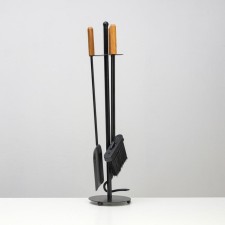 Fireplace set 63.5cm: brush, scoop, poker