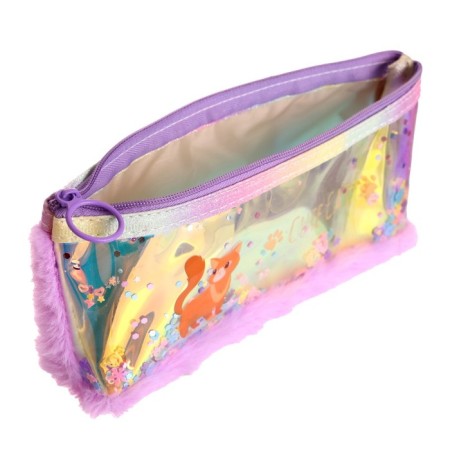 School pencil case with a zipper "cat", mix-4