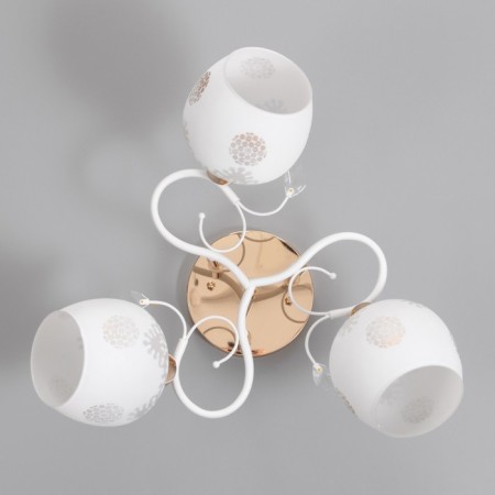 Chase "Olivia" 3x60W E27 gold, white 48x48x28cm-3