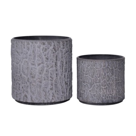 Round pot for flowers, 2l light gray 15.5x14x14cm