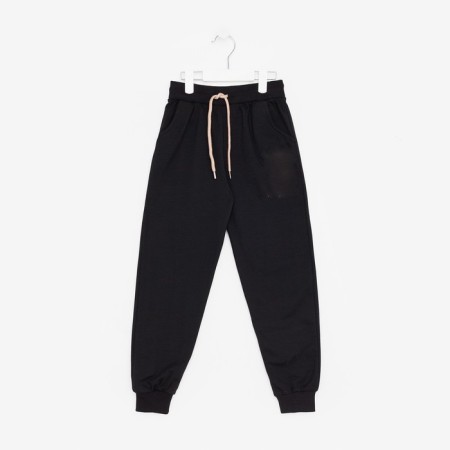 Kit for children (sweatshirt, trousers), beige/black mix, height 140 cm-9