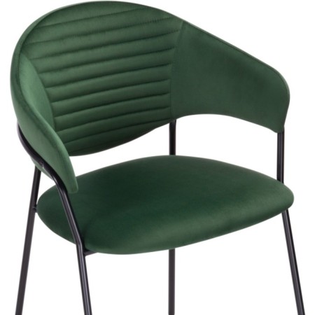 Chair on the metal frame Runso metal/velor, black/green 57x56x82 cm-4