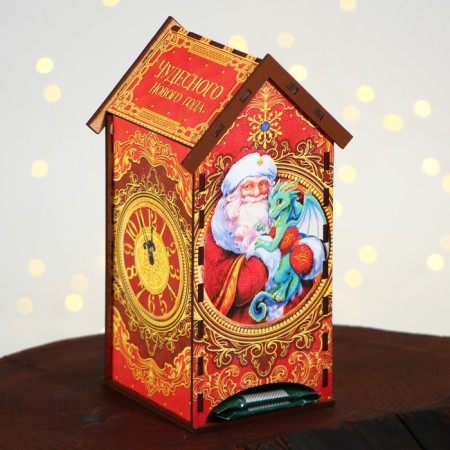 Tea house "Santa Claus" 19.2 x 8.6 cm.