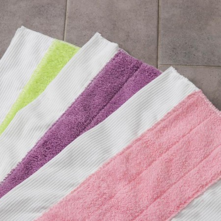 Nozzle for a mop with a clip-butter of a share, 39 × 25 cm, double-sided, microfiber, mix color-4