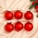 Set of balls plastic D-6 cm, 6 pcs "Diodorus Disco" red