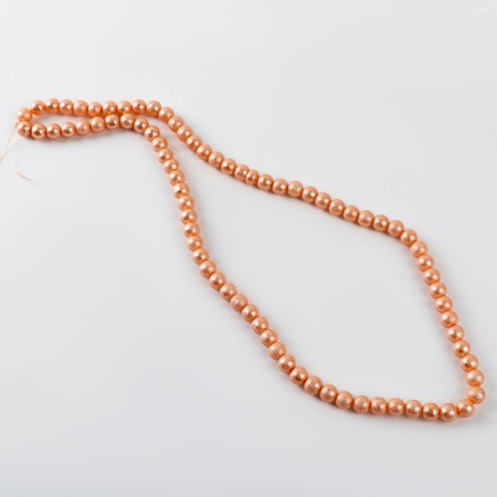 Glass beads, set 78 pcs., Size 1 pc. - 10 mm, orange color-1