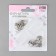 A set of denim buttons, 17 mm, 6 pcs, with an installer, silver color
