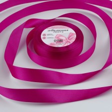 Satin tape, 20 mm × 23 ± 1 m, cold raspberry # 95