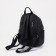 Women's backpack made of artificial leather with lightning, black color