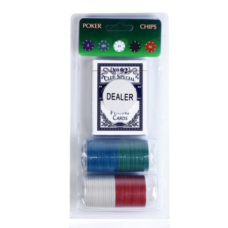 Poker, set for the game (maps 54 pcs, chips 60 pcs with denomination)