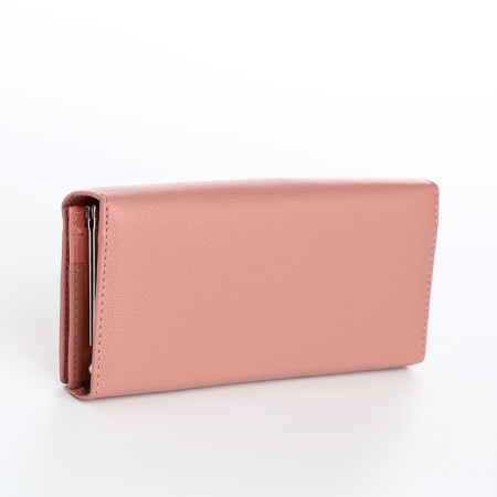 Women's wallet on magnets, pink color-1