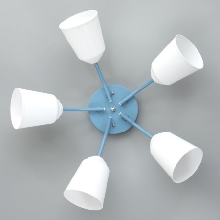 Causte "Online" (Tsil.) 5x15W E27 Model: BR 00279 Blue 52x52x15cm-3