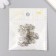 Decor hat for beads "Flower-Hall" silver 0.8x0.8 cm set 50 pcs