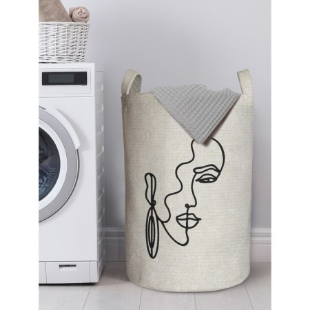 Basket for storage of things "mysterious girl", size 40x60 cm