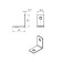 Furniture corner 30x30x15 mm, galvanized