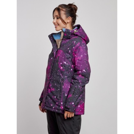 Ski jacket female winter, size 56, burgundy color-1