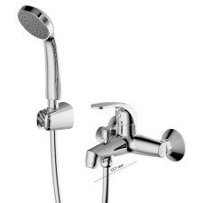 Bravat Fit F6135188CP-B-RUS bath mixer, single-legged with short surge, chrome