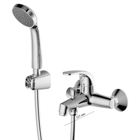 Bravat Fit F6135188CP-B-RUS bath mixer, single-legged with short surge, chrome