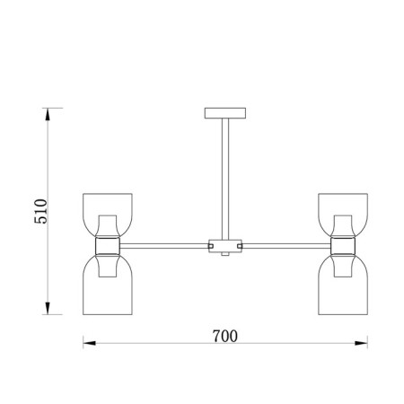 Suspended lamp Freya Fr5203PL-10CH SAVIA, 700x700x510 mm, E27, 10x60W, chromium color-1