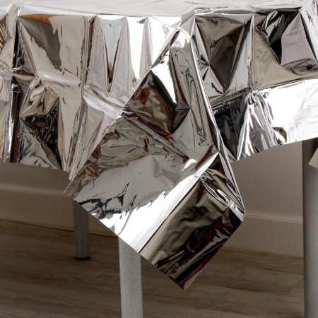 Tablecloth, 138 × 182 cm, silver color-3