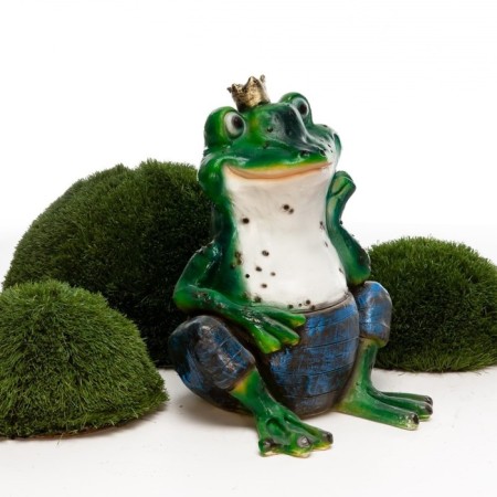 Garden figure "Frog with crown" 43x45x61cm-2