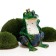 Garden figure "Frog with crown" 43x45x61cm