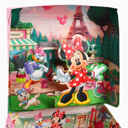 Gift Folding Box with 3D "Beautifil Girl", Minnie Mouse, 15x15x7 cm-2