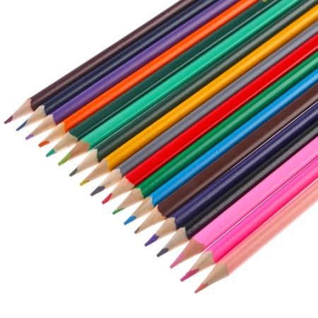 Color pencils, 18 colors, trihedral, Minnie Mouse and Unicorn-3