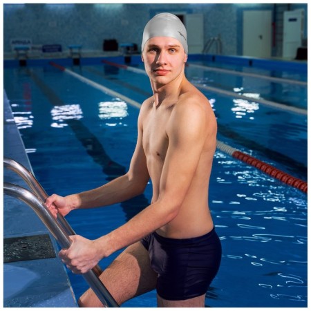 Hat of swimming adult Onlytop, silicone, girth 54-60 cm, Mix color-7