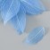 Leaves skeletoned for creativity "blue" set 20 pcs h = 6-6.5 cm