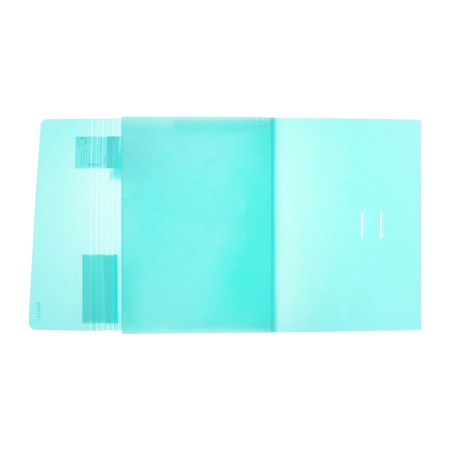 A4 cartridge folder, 6 departments, 600 μm, Devente, Pastel, texture "Sand", turquoise-6