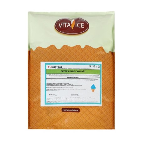 Dry mixture for soft ice cream "Vita-Ace Light" Babblems (blue), 1 kg-3