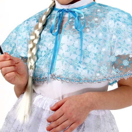 Carnival set: Pelerina with snowflakes, rim with a scythe, stick, height 104–128 cm-2