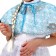 Carnival set: Pelerina with snowflakes, rim with a scythe, stick, height 104–128 cm