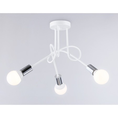 Lamp ceiling in the style of Ambrella Light, Loft, TR80414, 3HE27, white, chrome-2
