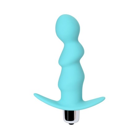 Anal vibrator of little little cuts, blue, silicone, 11.5 cm-2