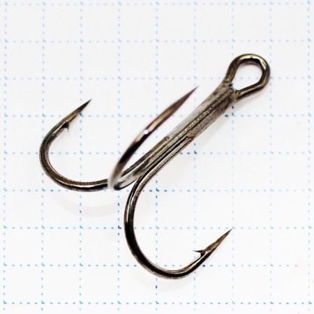 KOI Round Treble hook, size 10 int, BN color, tee, 5 pcs.