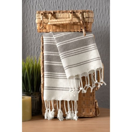 Set of Diamond towel, 480 g, size 38x68 cm, brown color- 2 pcs-1