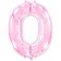 Foil ball 40 “number 0”, pink, pink