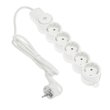 Duwi network filter, 5 outlets 1.5 m, with salary, with off., Curtains, ivory color
