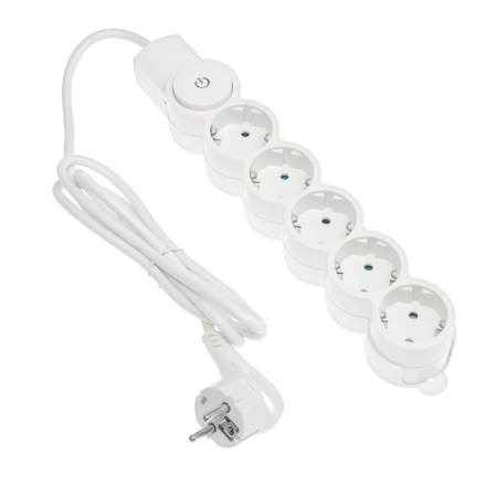 Duwi network filter, 5 outlets 1.5 m, with salary, with off., Curtains, ivory color