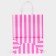 Crafts, pink, "stripes", 27 x 21 x 11 cm