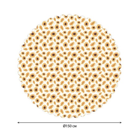 The tablecloth “Sunflower”, round, Saten, d = 150 cm