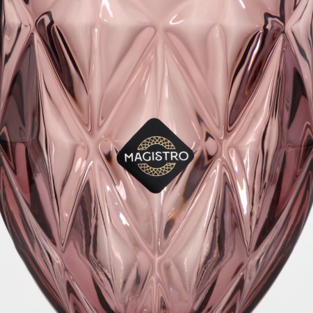 Magistro glass glass “cruise”, 250 ml, 8 × 15.3 cm, pink color-11
