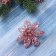 Christmas tree decoration "Brilliant flowers" (set 6 pcs) 6x6 cm, mix