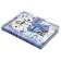 Gift notebook, A6, 132 sheets, color block, with a stream on a magnet, PVC cover, "anime", mix